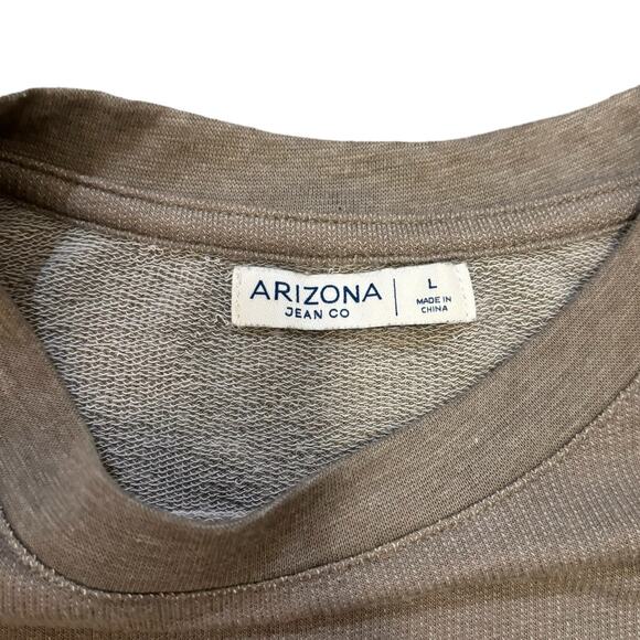 Arizona Jean Co Drop Shoulder Cropped Sweater Sweatshirt Size Large Olive Green - Picture 3 of 6